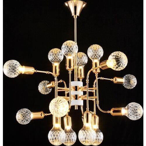 Modern Delightful Speaker Chandeliers Pendant Ceiling Lamp Fixture Gold Suspension Lighting Free shipping Art Lighting PA0500