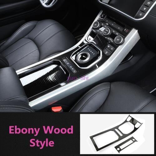 Ebony Wood Style Car Center Console Decoration Gear Panel Trim Cover Car-styling For 2012-17 Range Rover Evoque Accessories