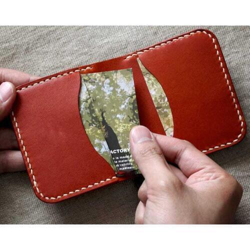 Japan Steel Blade DIY Leather Craft Template Simple Wallet Card Holder Die Cutter Knife Mould Hand Machine Punch Tool 110x95mm