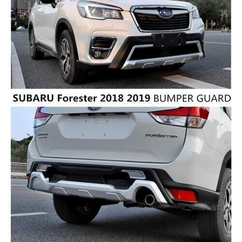 For SUBARU Forester 2018 2019 Front+Rear Bumper Diffuser Guard skid plate High Quality Car Modification Accessorie
