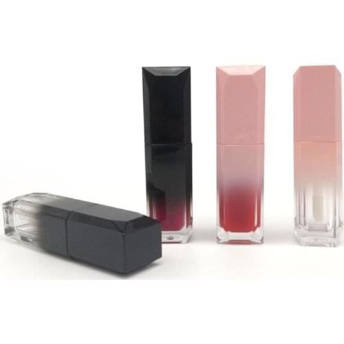10CS 5ML Gradient Color Lip Gloss Tube Empty Plastic Lip Balm Tubes with Cap Brush Small Lipstick Samples Lip Gloss Containers