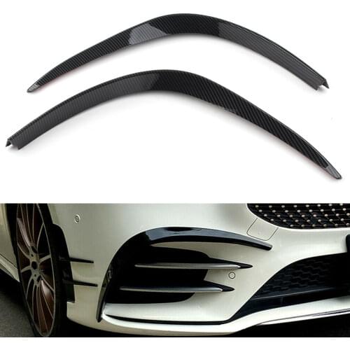 2x Car Front Bumper Spoiler Lip Splitter Cover Canard For Mercedes Benz 2019 2020 A-Class W177 Sport A180 A200 A220 A260 A35AMG