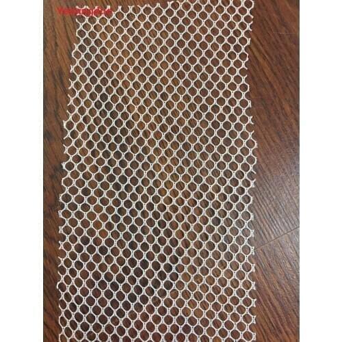 220cm*10yards White Sigle Eye Stretch Mesh Fabric Dresses Clothing Shoes Lining Material Hexagonal Wire Netting Cloth