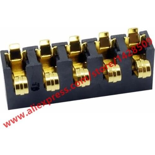 5pcs Positive Voltage 2.5mm Pitch 4.3mm Height 5pin Male Plug Shrapnel Battery Connector With Band Fixed Piont For Navigator