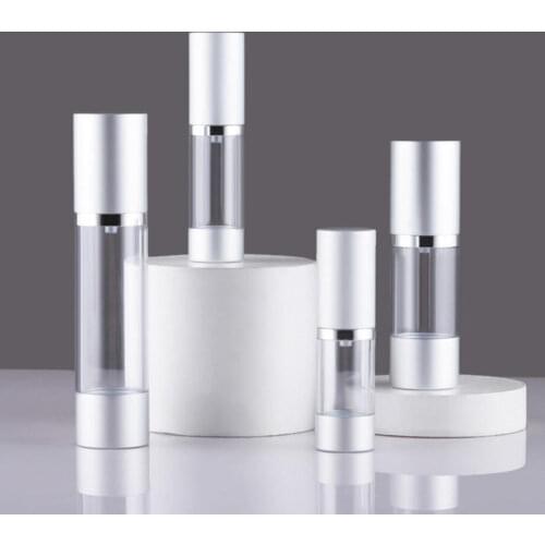 50ML matte silver airless bottle for lotion emulsion serum liquid foundation whitening essence recovery complex packing