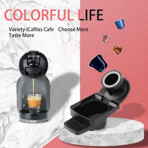 Icafilas Coffee Adapter for Nescafe Dolce Gusto with Original Nepresso Coffee Capsule Coffee Filter Holder Convert Replacement