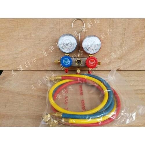 Double gauge R22 R12 R134 R407 pressure gauge group Automobile air conditioner double gauge valve