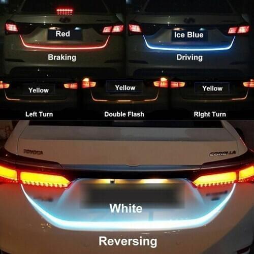 Car Light Assembly 1.2M 12V Led Strip RGB Additional Stop Light Streamer Trunk Tail Brake Light Turn Signal Lamp