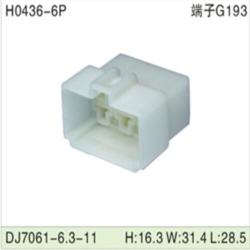 Free shipping 500pcsDJ7061-6.3-11 6Pin 6.3mm AMP Car Electrical Wire Connectors for VW,BMW,Audi,Toyota,NISSAN AND other