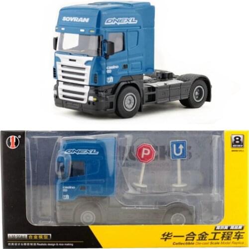 Free Shipping/1:50 Scale/Diecast Alloy Model/Container Transport Truck/Engineering Car/Educational Collection/Gift For Children