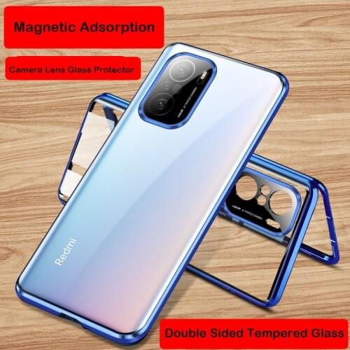 Redmi K40 Pro Case Full Body Magnetic Lens Protective Cover for Xiaomi Redmi K40 Alumium Metal Bumper Phone Case Redmi K40 Pro