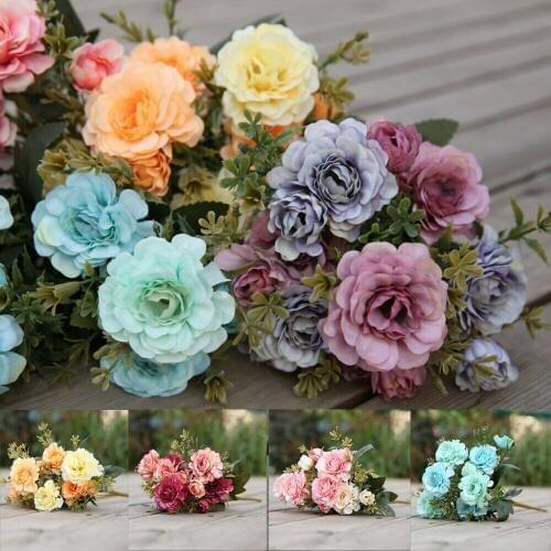 Colorful Artificial Silk Trailing Vine Flower Plant Hydrangea Home Garden Wedding Decoration Garland Foliage Ivy
