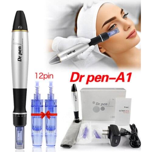 Dr Pen Ultima A1-C Derma Pen Micro Needling Pen Mesotherapy Auto Micro Needle Skin Care Kit With 2 Pcs 12 Needle