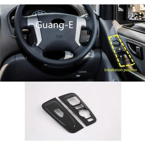 For Hyundai Starex H-1 2018 2019 2020 2021 For RHD! Door Window Glass Switch Button Panel Lift Armrest Handrail Trim Frame 2pcs