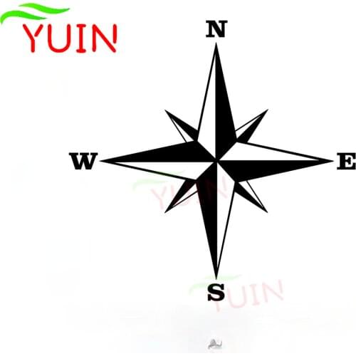 Compass S E W N or S O W N Windshieldl Car Sticker Fashion Personalized PVC Decorative Accessories Waterproof High Quality Decal