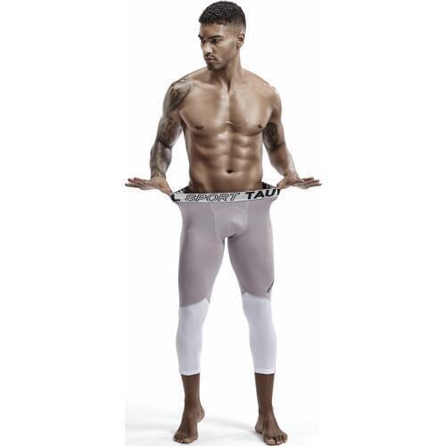New Men Compression Pants Bodybuilding Joggers Fitness Quick Dry Skinny Leggings Mens Pure Color Tights Trousers