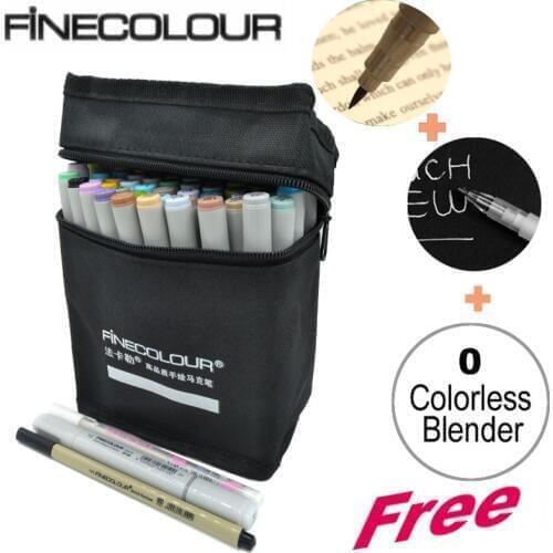 FINECOLOUR Double Headed Sketch Marker Pen Architecture Alcohol Based Art Markers 36 48 60 72 Colors set Manga Drawing