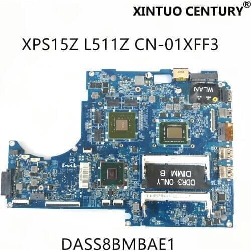 CN-01XFF3 01XFF3 1XFF3 DASS8BMBAE1 For Dell XPS 15Z L511Z Laptop Motherboard W/ I7-2640M CPU N12P-GE-A1 HM67 100% tested working