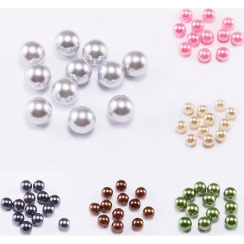 Mix Size 3/4mm DiYPearl Beads With Hole Colorful Pearls Round Acrylic Imitation Pearl Diy For Jewelry Making Nail Art
