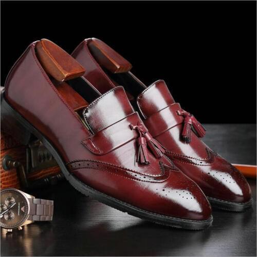 2019 Men Casual shoes breathable Leather Loafers Office Shoes For Men Driving Moccasins Comfortable Slip on Fashion Shoes DC-106