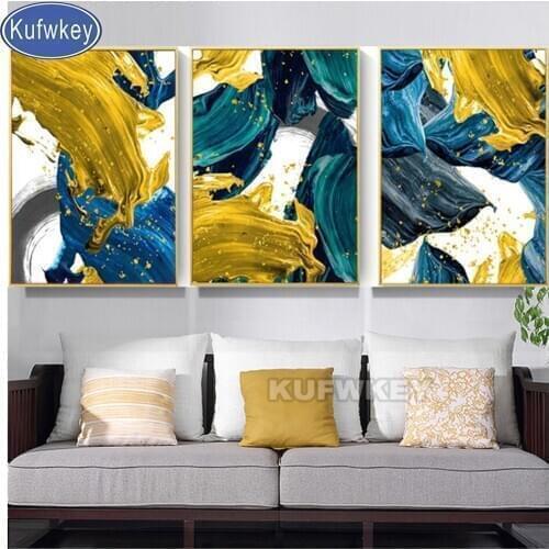 3 Piece Diamond painting Modern art"Abstract Painting"Cross stitch mosaic Diamond embroidery sale home decor gift