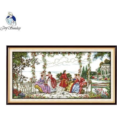 Joy Sunday Aristocratic life Pattern embroidery Needlework Printed or Counted 11CT 14CT DIY Cross Stitch Kit for home wall decor