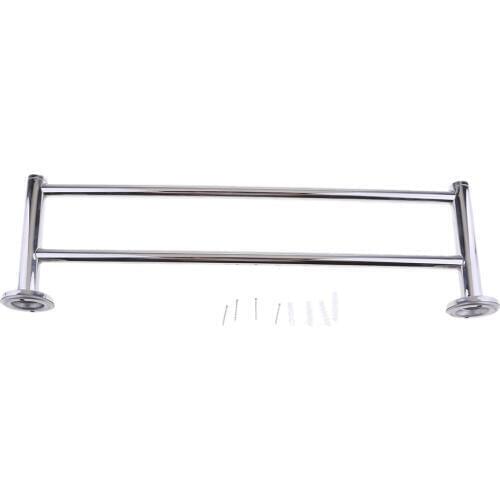 Wall Mounted 18 Inch Double Towel Bar Modern Style Dual Towel Hanger Rack