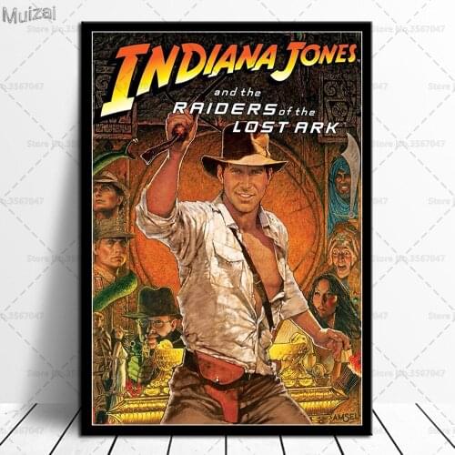 Indiana Jones Poster Classic Movie Posters and Prints Wall Art Picture Canvas Painting for Living Room Home Decor