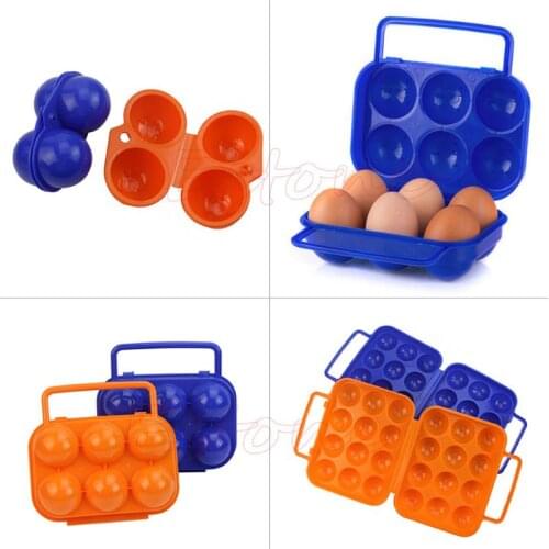 Camping Hiking Portable Carry 12 Egg Folding Box Case Container Storage Holder