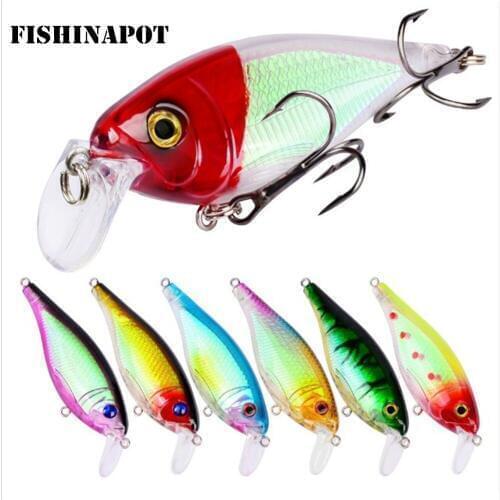 FISHINAPOT 1PCS Laser Minnow Fishing Lure 9cm 12.5g Man-made Professional Artificial Hard bait Crankbait Bass Pike Pesca Wobbler