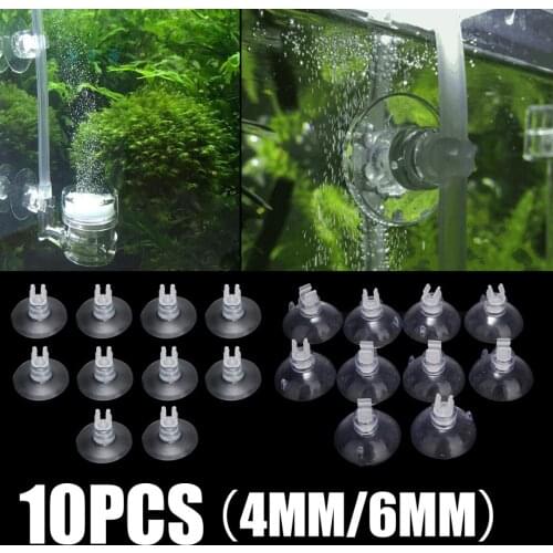 10Pcs Aquarium Sucker Suction Cup For 4/6mm Air Line Pipe Tube Wire Holder Used Sucker For Glass Surface Fish Supplies