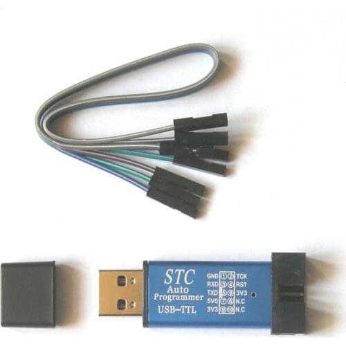 STC MCU automatic download line USB to TTL manual cold start programmer STCISP supports 3.3/5V