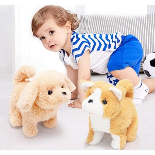 Cute Interactive Plush Puppy Electronic Pets Toys Bark Robot Dog Siberian Husky Funny Plush Toys For Kids Children Birthday Gift