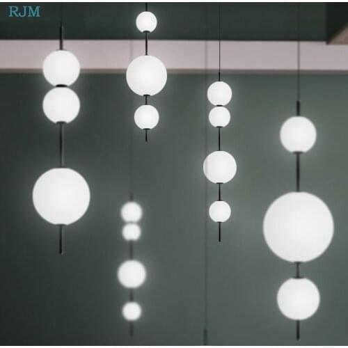 Modern Simple Personality Candied Gourd Chandelier Creative Cafe Glass LED Hang Lamps Restaurant Bar Bedroom Lighting Decor