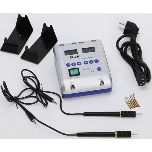 Dental Lab Electric Waxer Carving knife Machine two Pen and 6 Wax Tips Pot dentist lab small equipment