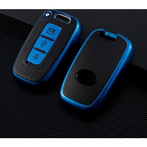 TPU Soft Car Key Cover For Kia Sportage Soul Sorento Forte 3 Buttons Smart Keychain Leather Style Remote Protector Case