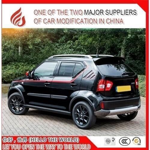 High quality High quality ABS Primer Black White Color Car Rear Roof Spoiler For Ignis 2016 2017 2018