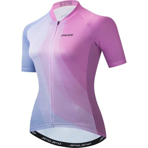 2021 Breathable Cycling Jersey Summer Womens MTB Bicycle Jersey Cycling Clothing Anti-UV Bike Shirt Racing Pro Team Cycle Wear