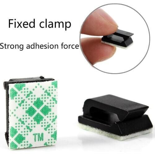 2021 New Arrival 10/20/50pcs Car Drop Adhesive Cable Cord Holder Wire Clamp Management Clips 1.2 x 0.5cm Mayitr