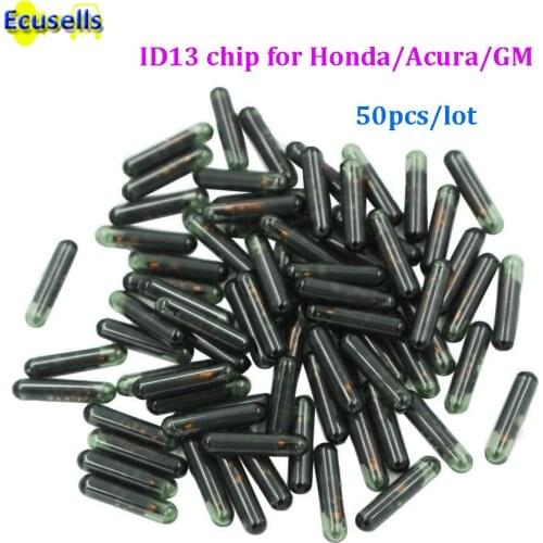 50pcs/lot High quality Car Key Chip Blank ID13 chip glass Transponder chip ID 13 chip for Honda for Acura for G-M
