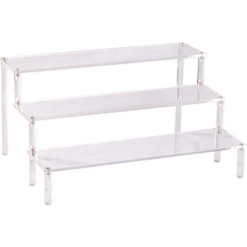 94PF Acrylic Display Stand 3 Tier Riser Display Shelf Showcase for Figures Cupcakes