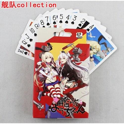 Anime Kantai Collection Poker Cards Toy Cosplay Board Game Cards With Box Collection Gift