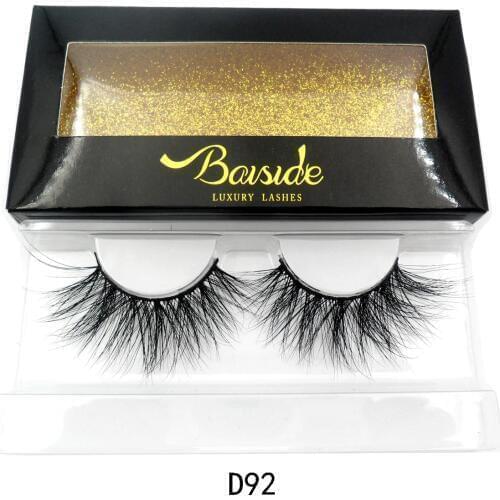 Baiside faux lashes 3d mink eyelashes vendor false eyelashes 25mm eyelashes box