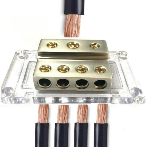 Battery Distribution Block For Ground 1 Into 4 Out Ground Box Auto Part Ground Battery Distribution Block Car Power Amplifier