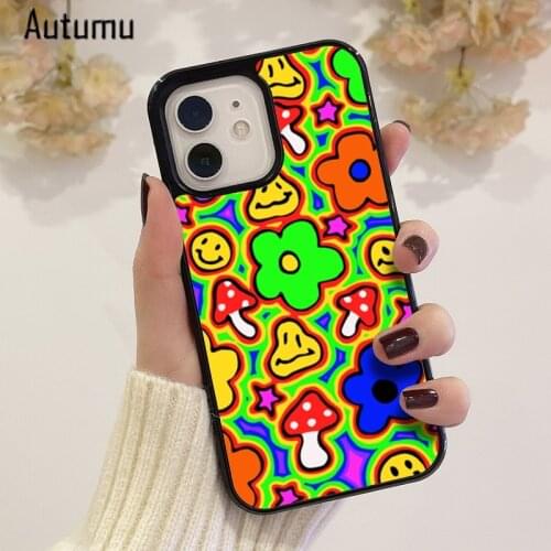 Phone Case for iPhone 12 mini X XS XR 11 Pro Max SE 2020 5 5S 6S 7 8 Plus Samsung Galaxy S8 S9 S10 S20 S21 Trippy Cover