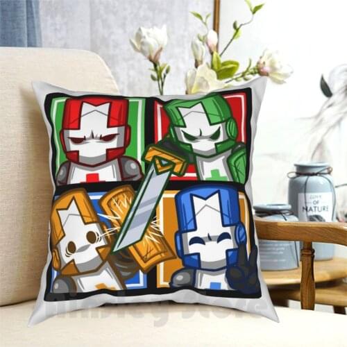 Castle Crashers Four-Square Pillow Case Printed Home Soft DIY Pillow cover Castle Crashers Castle Crashers Behemoth Red