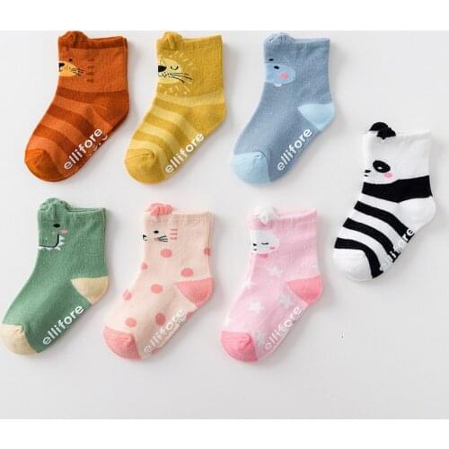 Newborn Baby Toddler Socks Cute Animal Cartoon Non-slip Floor Girl 0-3 Years Old Boy Socks Autumn Clothes Accessories