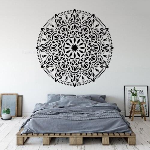 Mandala Wall Decal Bohemian Art Indian Pattern Decor Vinyl Stickers Yoga Mural Ornament Design Interior Bedroom Wall Decor LL776