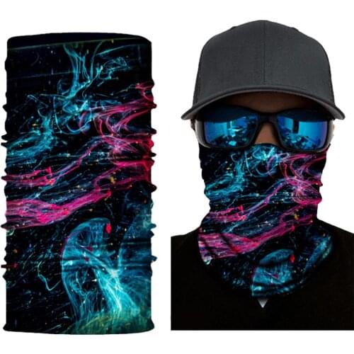 Outdoor Colored Headband Elastic Neck Gaiter Scarf For Cycling Streamer Watercolor Magic Headband Multi-purpose Sports Cycling