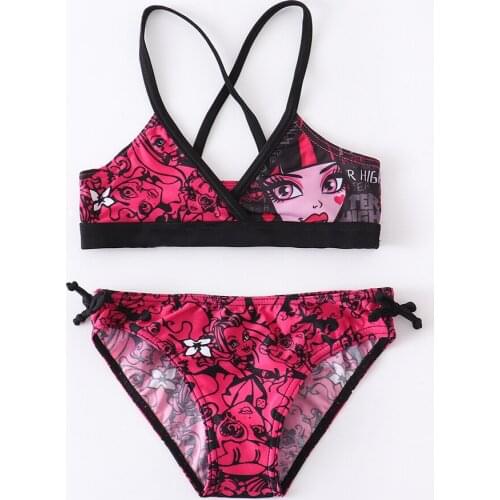 5-14 Years Girls Swimsuit 2021 New Two-Piece Swimwear Girl Baby Style Childrens Swimwear Unicorn One Piece Swimsuit RT41